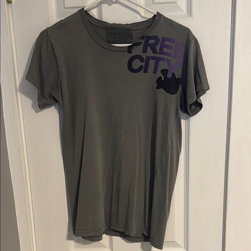 Gray FREECITY Graphic T-Shirt